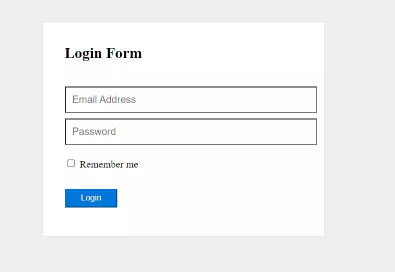 Form html css